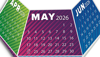 Vibrant Polygon Calendar Pop-Up